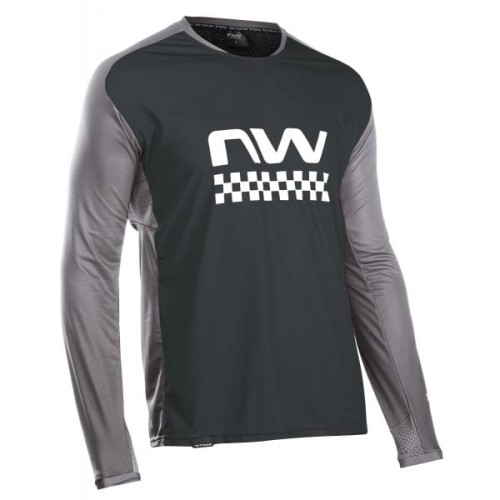 KOSZULKA ROWEROWA MTB NORTHWAVE EDGE JERSEY LS FOREST BLACK/DARK GREY M
