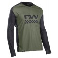 KOSZULKA ROWEROWA MTB NORTHWAVE EDGE JERSEY LS FOREST GREEN/BLACK XL