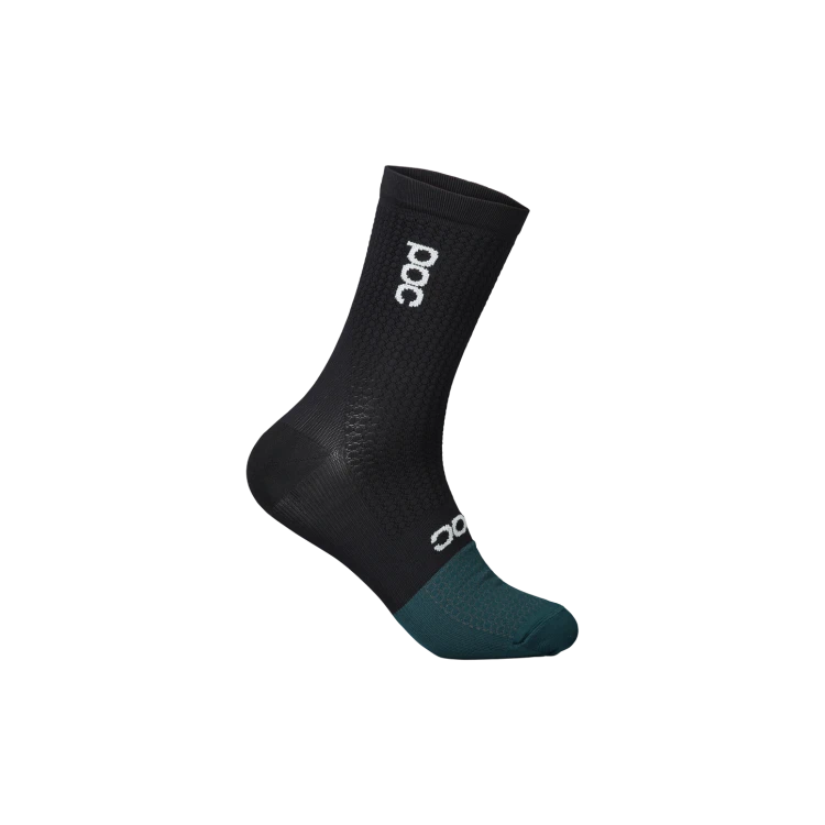 SKARPETY ROWEROWE POC FLAIR SOCK MID URANIUM BLACK/DIOPTASE BLUE M 40-42