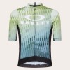 Koszulka szosowa OAKLEY ICON TRAINING JERSEY GREEN GLITCH PRINT 
