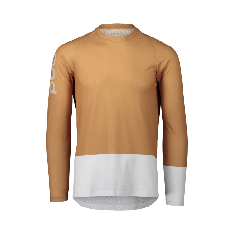 KOSZULKA ROWEROWA POC MTB PURE LS Aragonite Brown/Hydrogen White L