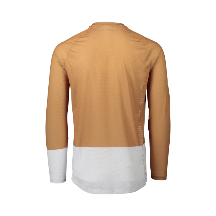 KOSZULKA ROWEROWA POC MTB PURE LS Aragonite Brown/Hydrogen White L